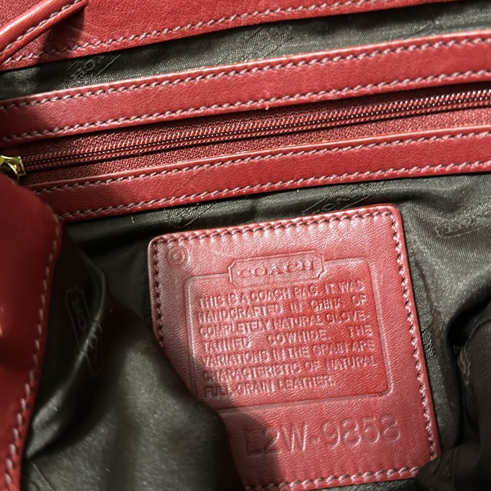 Coach Red Leather Backpack - Picture 7 of 8